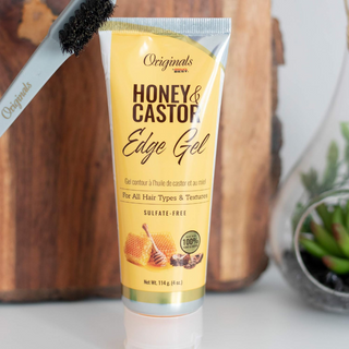 originals by africa's best honey & castor edge gel 114g strong hold styling gel