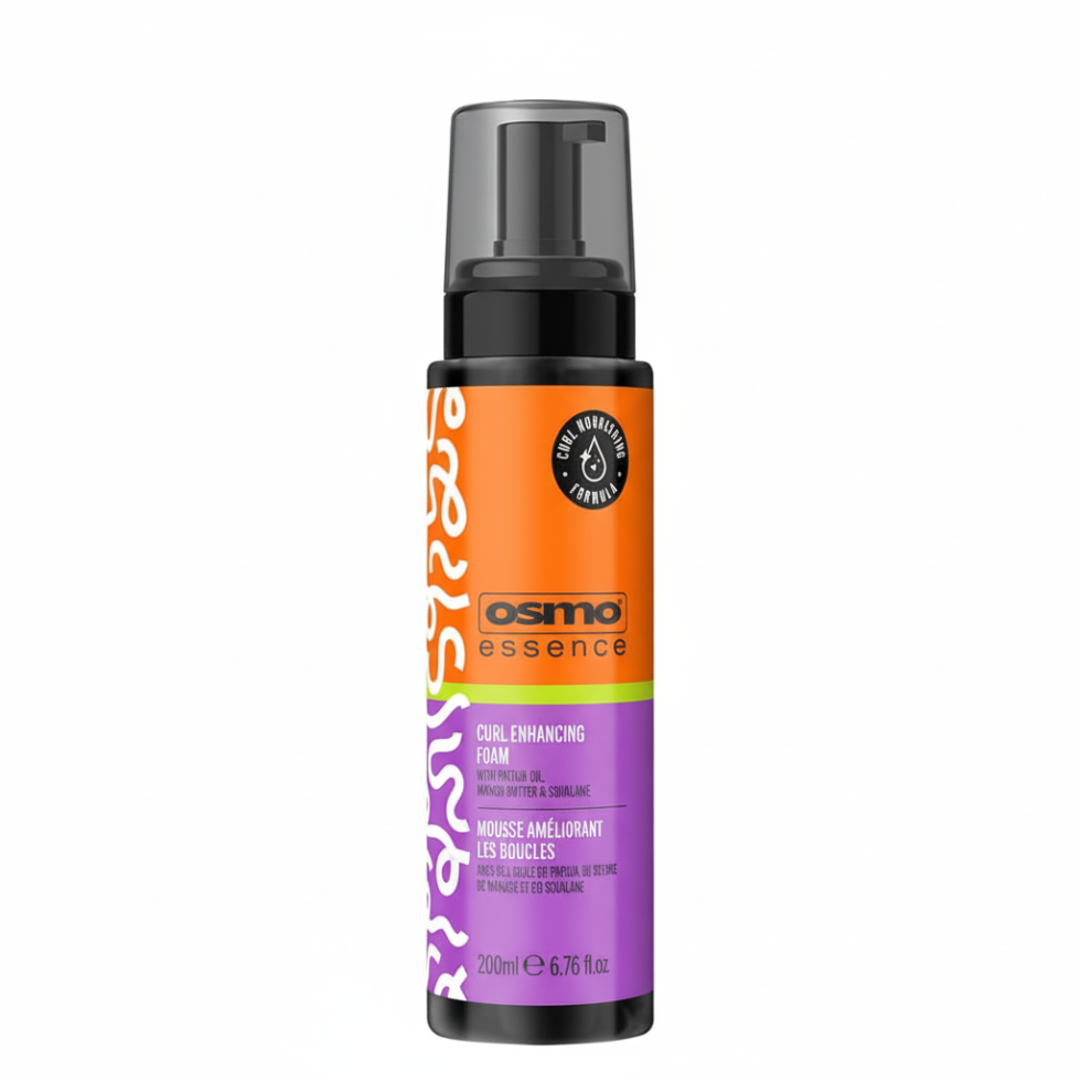 osmo essence curl enhancing foam for defined curls volume boost and frizz control soft bouncy hair