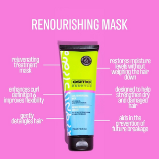 osmo essence curl renourishing mask 250ml deep hydrate repair define soft curls