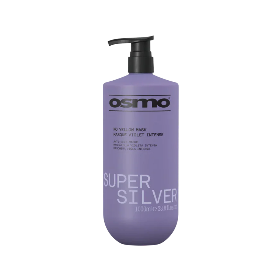 Osmo super silver no yellow mask 1000ml violet toning hair mask for blonde silver and grey hair brassiness removal and deep conditioning care