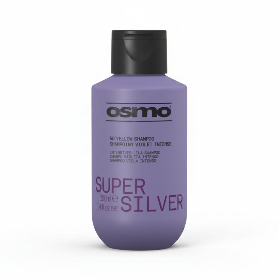 Osmo super silver no yellow shampoo 100ml violet toning shampoo for blonde grey and silver hair brassiness control care