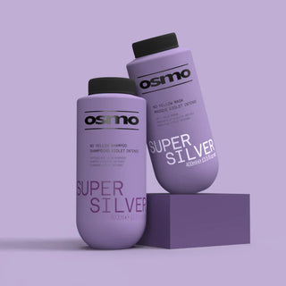 Osmo super silver no yellow shampoo 400ml violet toning shampoo for blonde silver and grey hair brassiness control and shine care shampoo