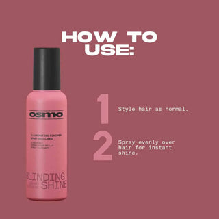 Osmo blinding shine illuminating finisher 125ml gloss serum for frizz control and salon smooth shiny hair finish