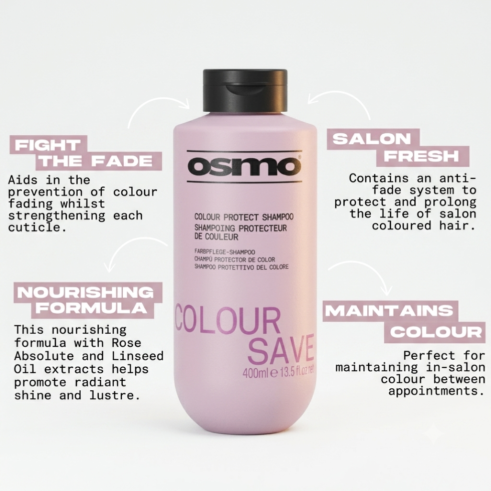 Osmo color save protect shampoo 400ml for colored hair fade protection shine and color care shampoo