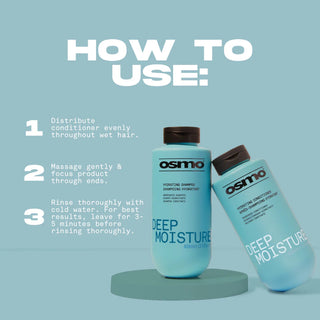 Osmo deep moisture hydrating conditioner 1000ml for dry hair deep hydration frizz control and smooth soft hair care conditioner