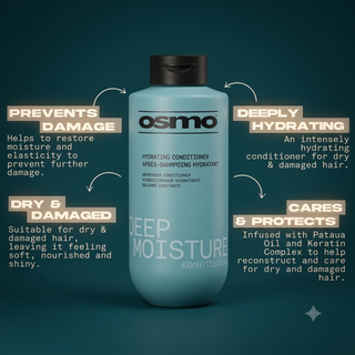 Osmo deep moisture hydrating conditioner 400ml for dry hair hydration frizz control smooth soft hair care