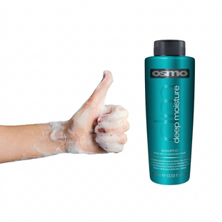 Osmo deep moisture hydrating shampoo 400ml for dry hair hydration frizz control smooth shine care