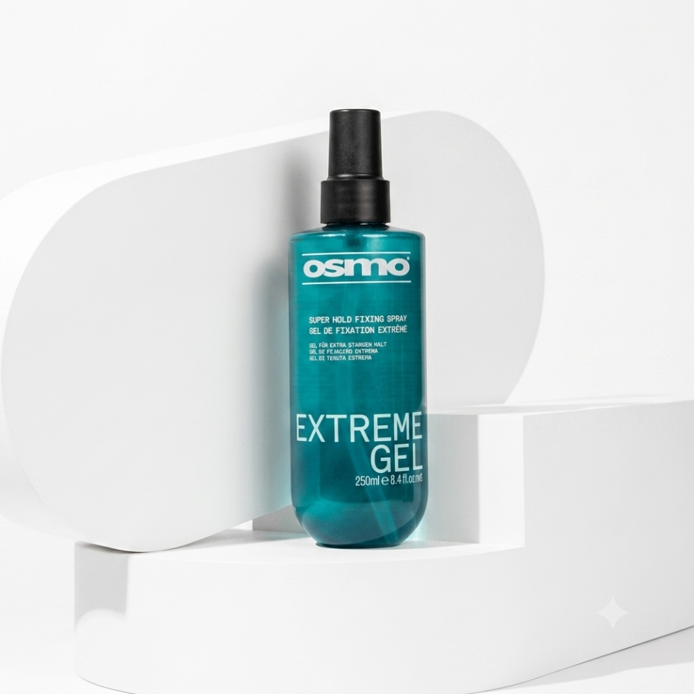 Osmo extreme extra firm gel spray 250ml strong hold styling spray frizz control long lasting hair fix