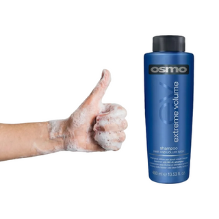 Osmo extreme volume shampoo 400ml for fine hair adds body lift and fullness lightweight cleansing shampoo