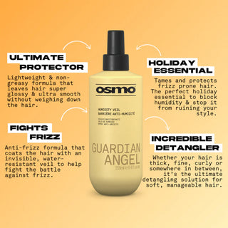 Osmo guardian angel anti humidity spray 250ml frizz control heat protection styling spray for smooth and long lasting hair finish