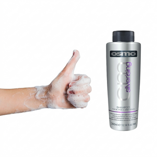 Osmo silverising shampoo 300ml anti yellow toner for blonde and grey hair cool tone shampoo