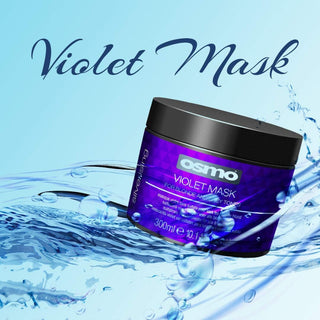 Osmo silverising violet mask 300ml for blonde and grey hair toning deep conditioning and yellow tone neutralization