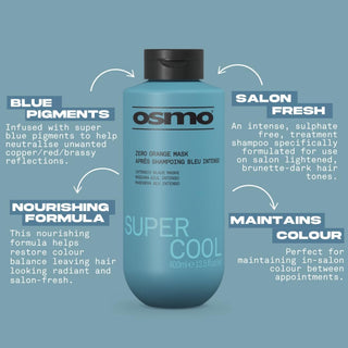 Osmo super cool zero orange mask 400ml anti brassy blonde hair toning deep conditioning treatment