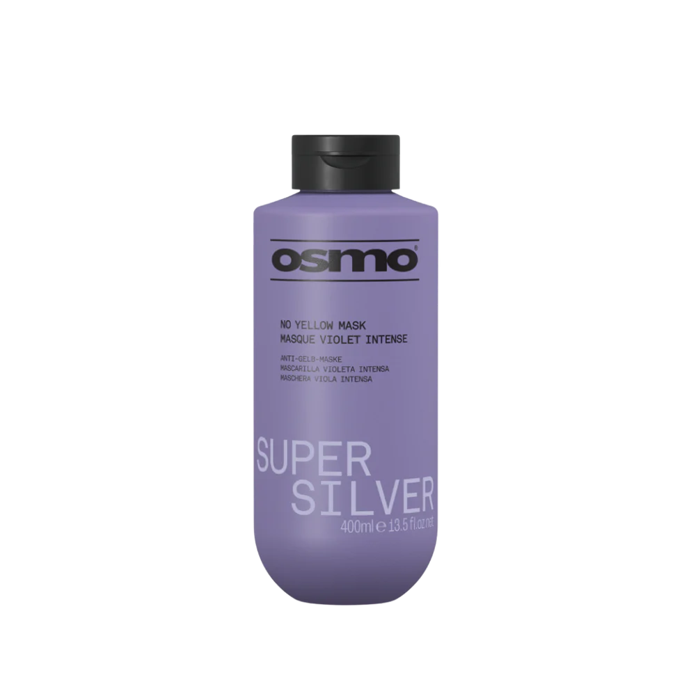 Osmo super silver no yellow mask 400ml for blonde and grey hair toning deep conditioning and brass reduction treatment