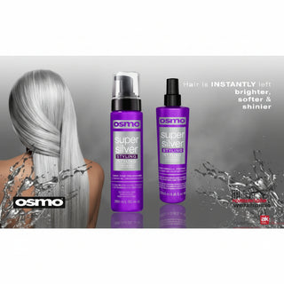 Osmo super silver violet conditioning foam 200ml leave in toner for blonde silver and grey hair care treatment