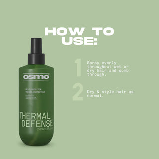 Osmo thermal defense spray 250ml heat protection hair spray for damage control and frizz reduction