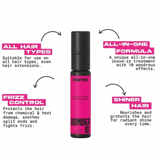 Osmo Wonder 10 spray 25ml travel size leave in hair treatment for repair and frizz control