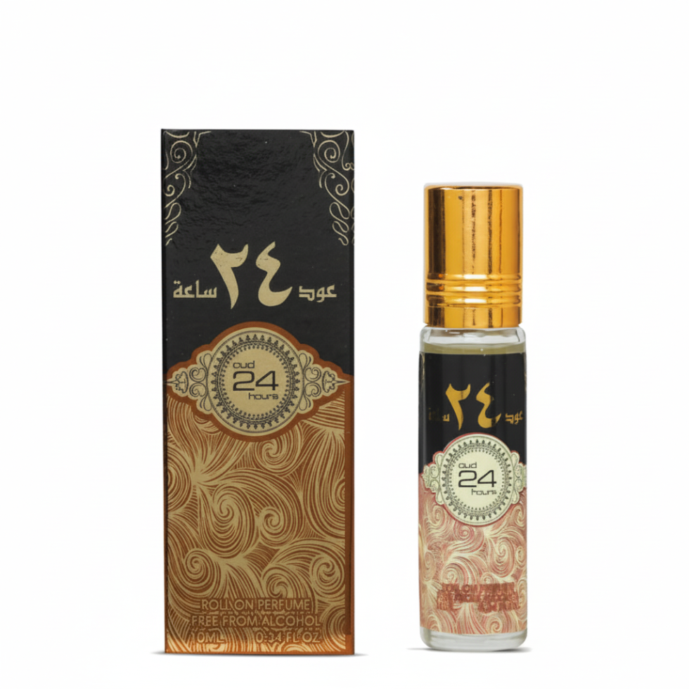 Oud 24 Hours Perfume Oil 10ml by Ard Al Zaafaran rich oriental long-lasting fragrance
