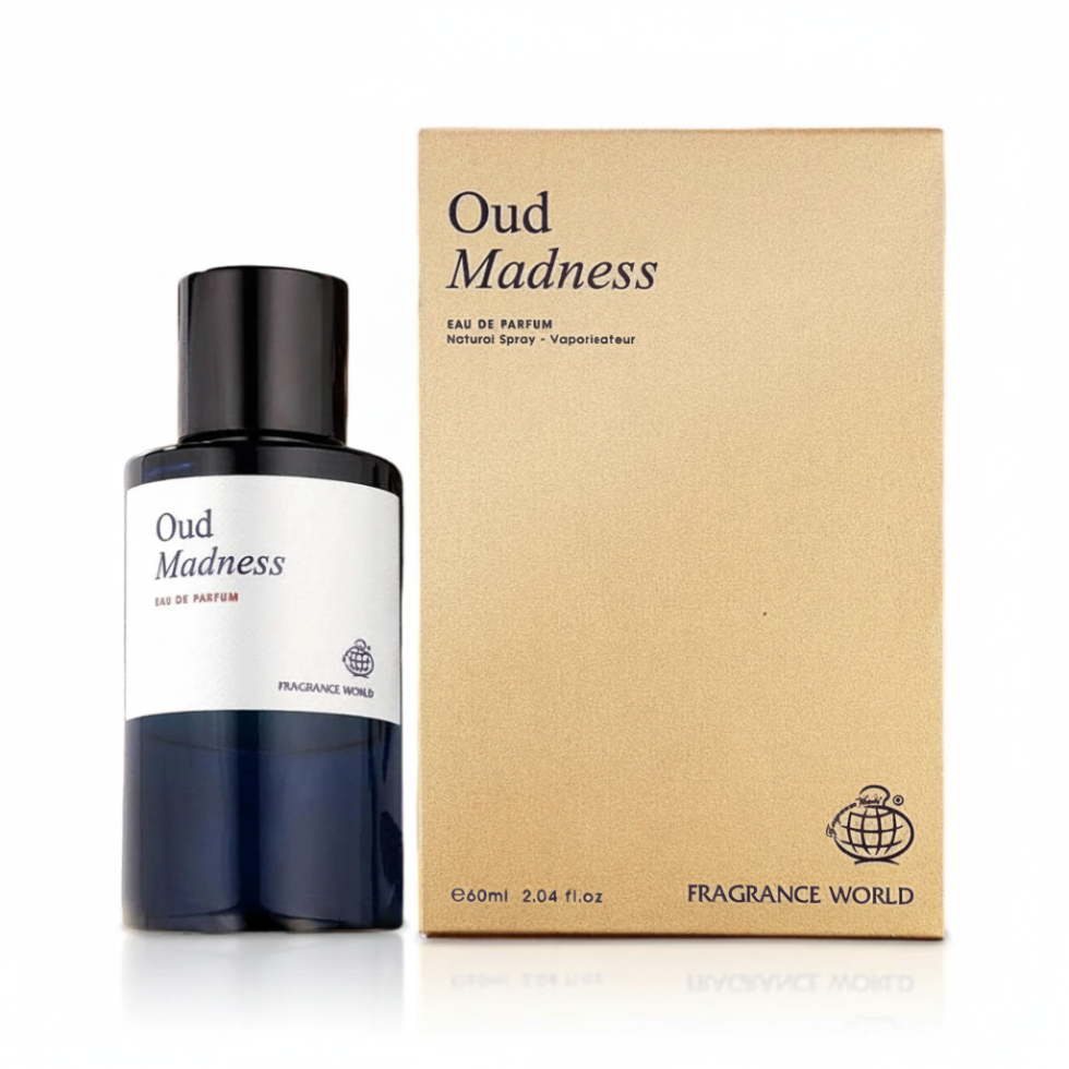 oud madness 60ml edp fragrance world bold unisex oriental woody oud amber leather long lasting perfume
