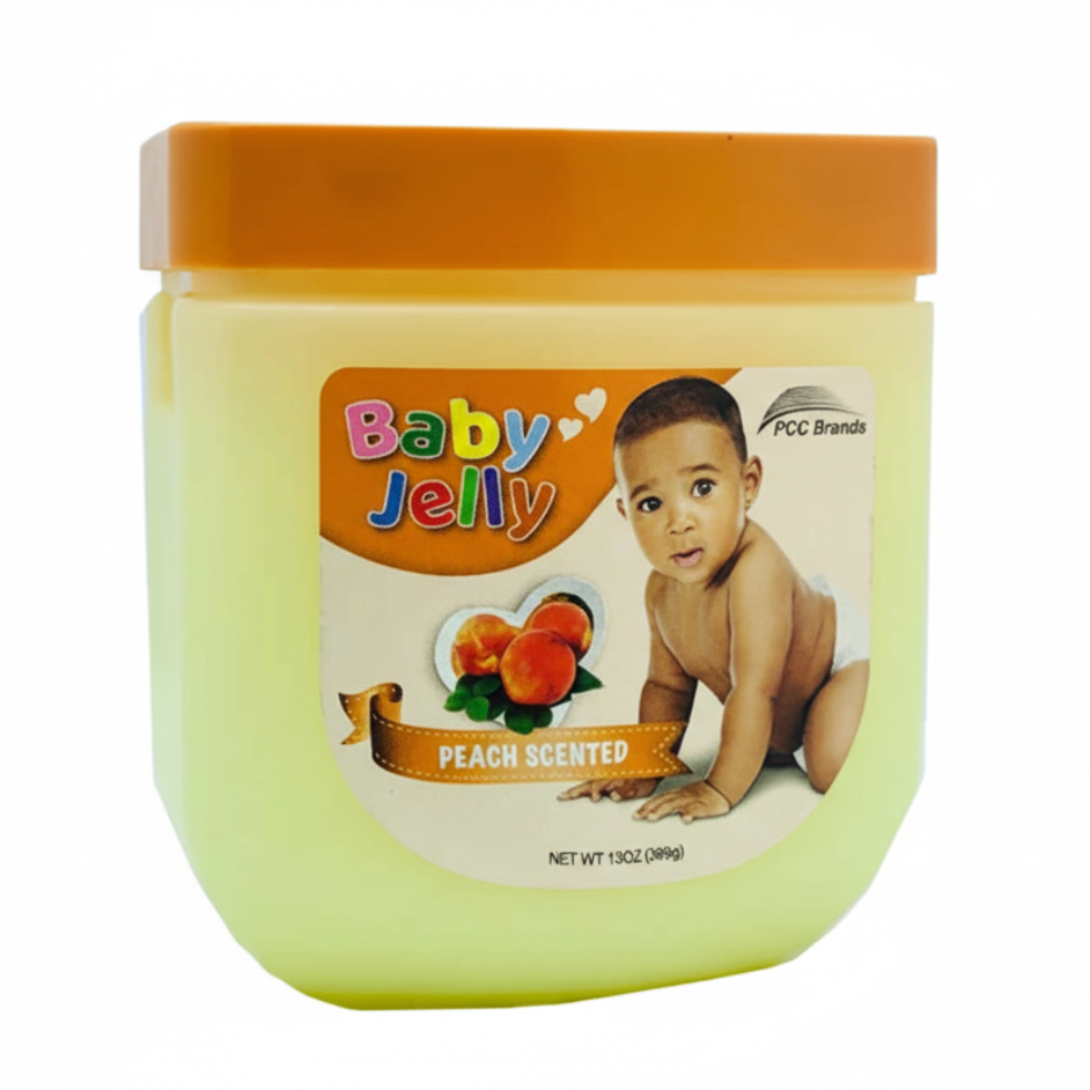 pcc baby jelly peach scented for gentle moisture soft smooth and protected baby skin 369g