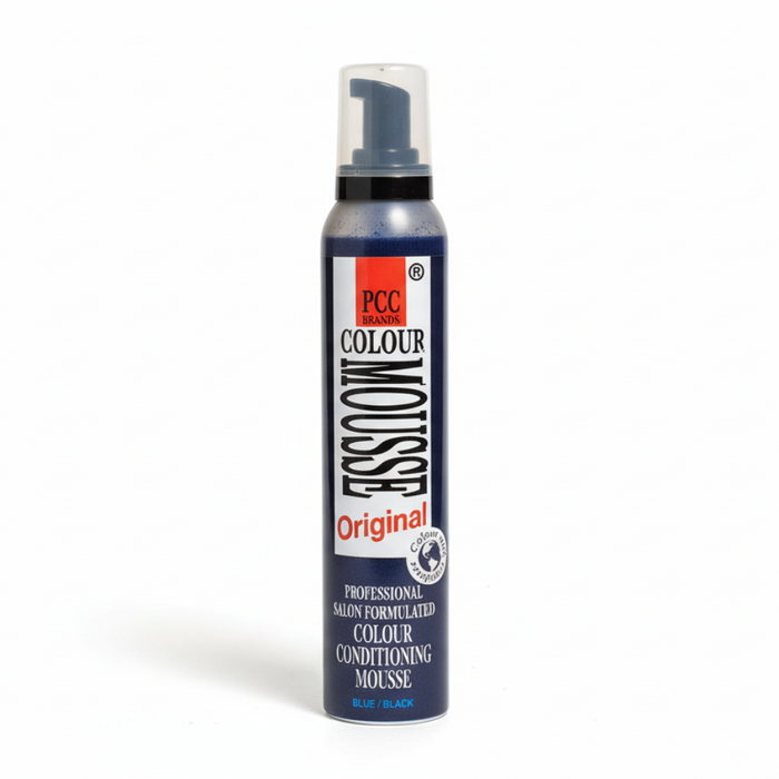PCC colour mousse blue black 200ml temporary vibrant glossy hair color for smooth shiny hair