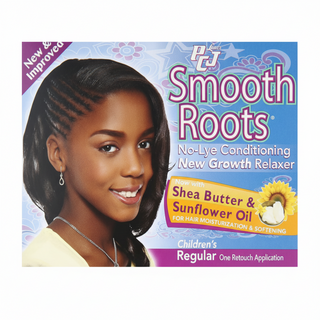 pcj smooth roots relaxer children regular 120g shea butter retouch kit for smooth soft hair