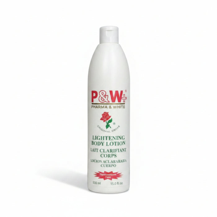 P&W Swiss lightening body lotion hydrates skin and improves tone for smooth glow