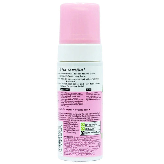 Palm Bay self tanning foam light medium 150ml for natural streak free glowing skin