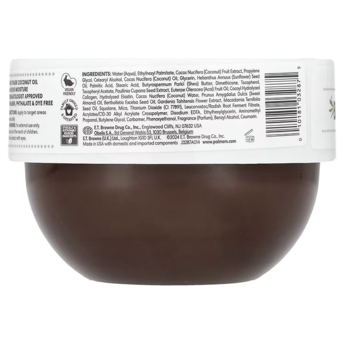 palmers coconut oil brazilian coco cream 250g for firm hydrated smooth glowing skin
