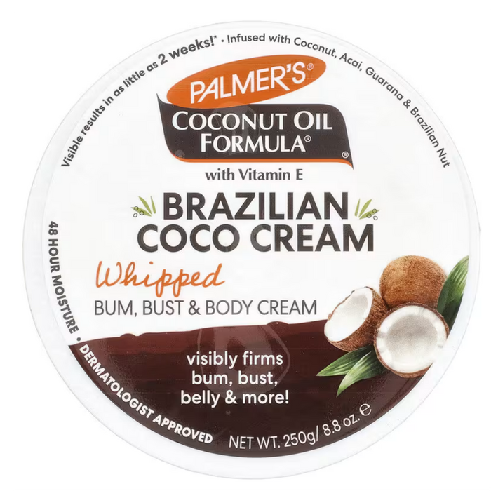 palmers coconut oil brazilian coco cream 250g for firm hydrated smooth glowing skin
