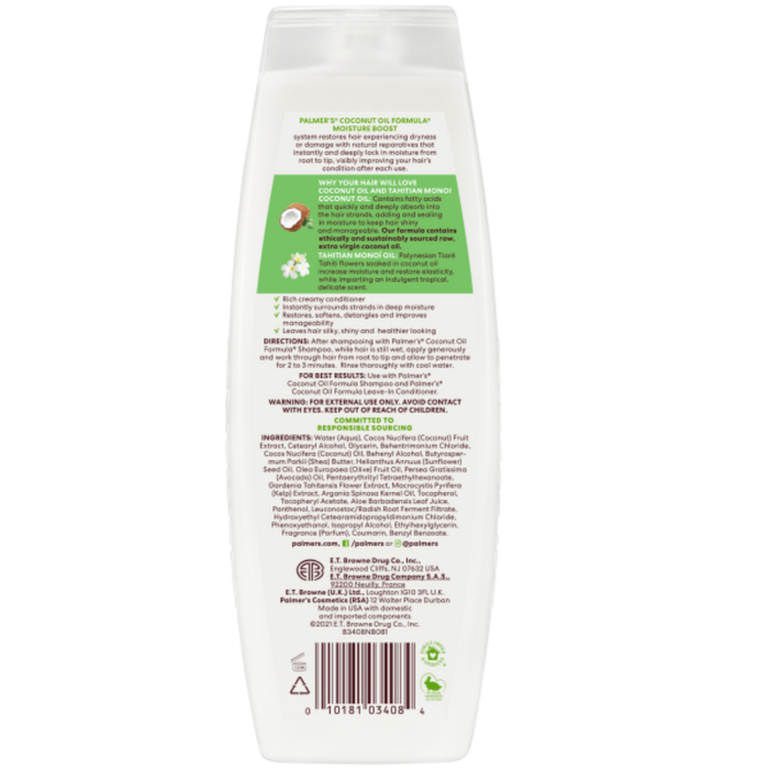 Palmer’s Coconut Oil Conditioner Moisture Boost 400ml | Repair Dry & Damaged Hair