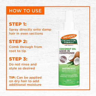 Palmers coconut oil leave in conditioner 250ml restores dry damaged color treated hair repairs and smooths frizz