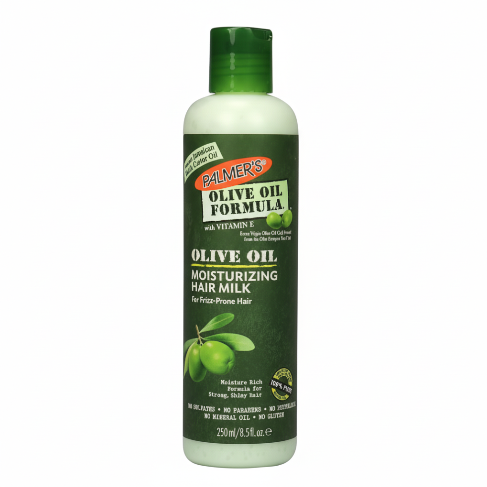 Palmers olive oil moisturizing hair milk 250ml hydrates smooths dry hair reduces frizz soft shiny hair care