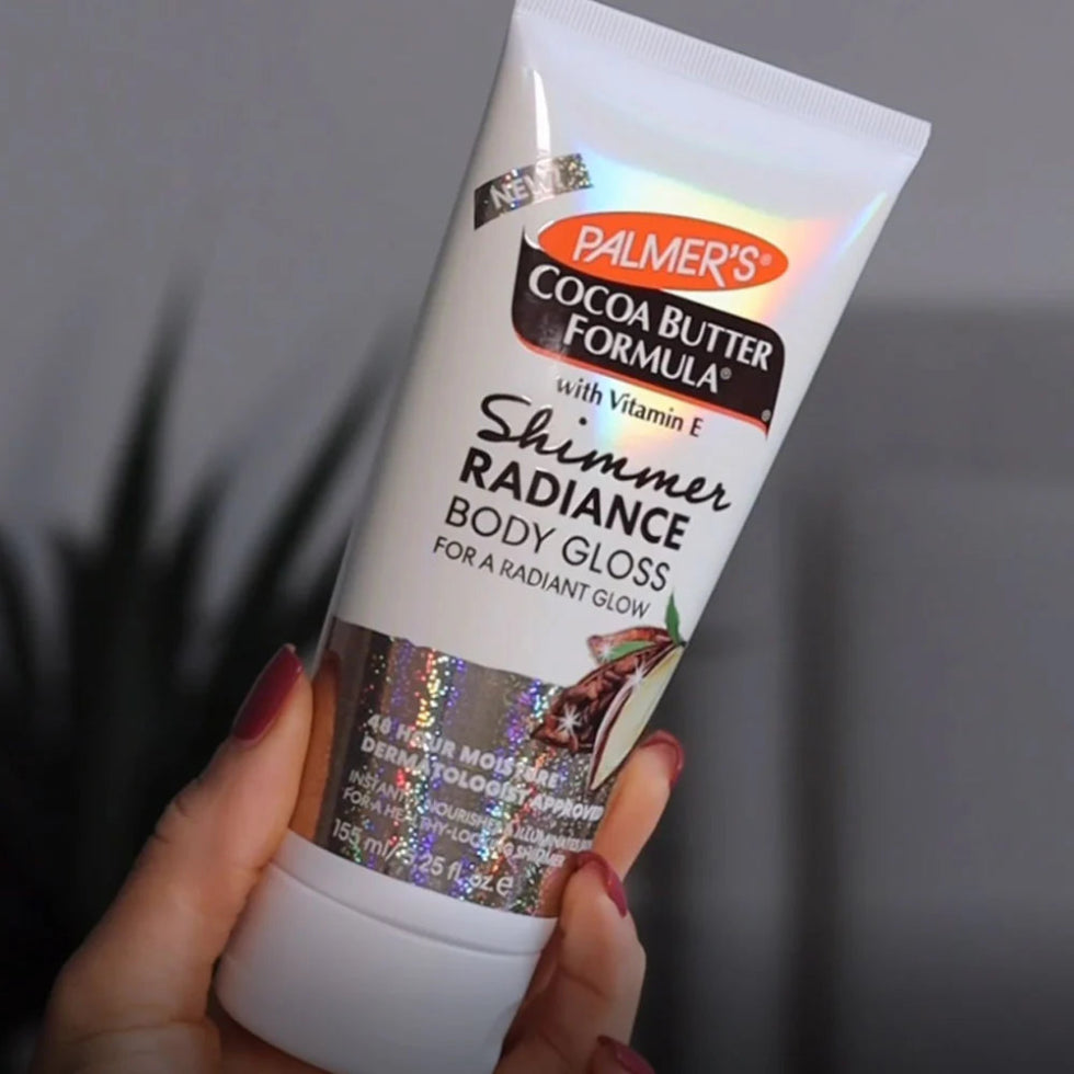 palmers shimmer radiance body gloss for glowing smooth hydrated radiant skin