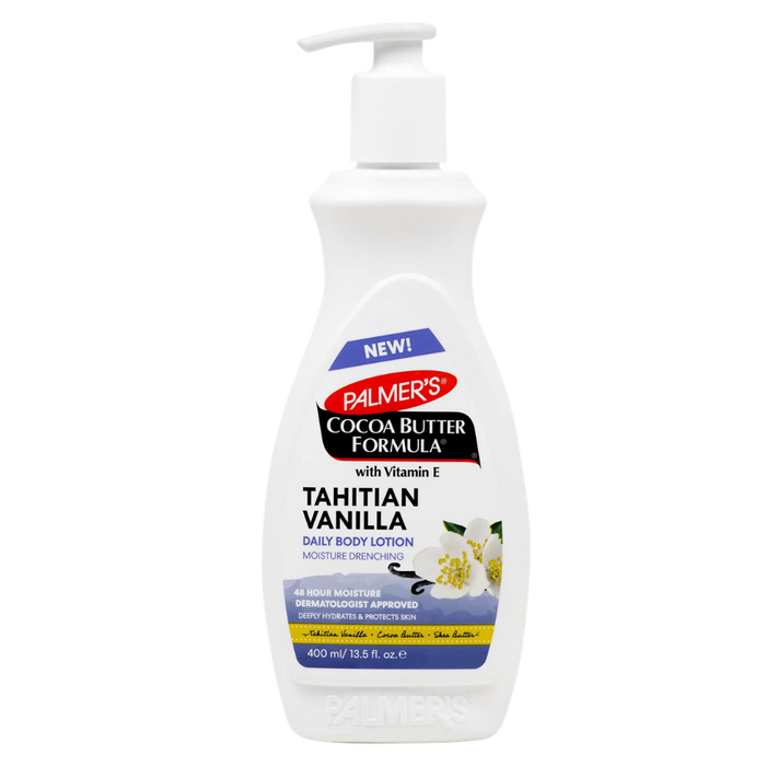 palmers tahitian vanilla body lotion 400ml for soft smooth hydrated glowing skin
