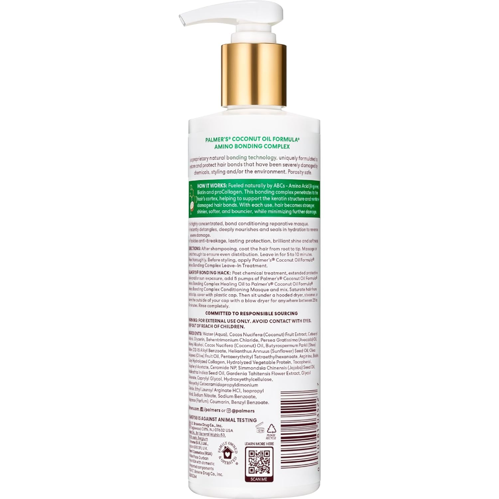 palmers amino bonding conditioning masque 355ml hair repair hydrate strengthen smooth shine