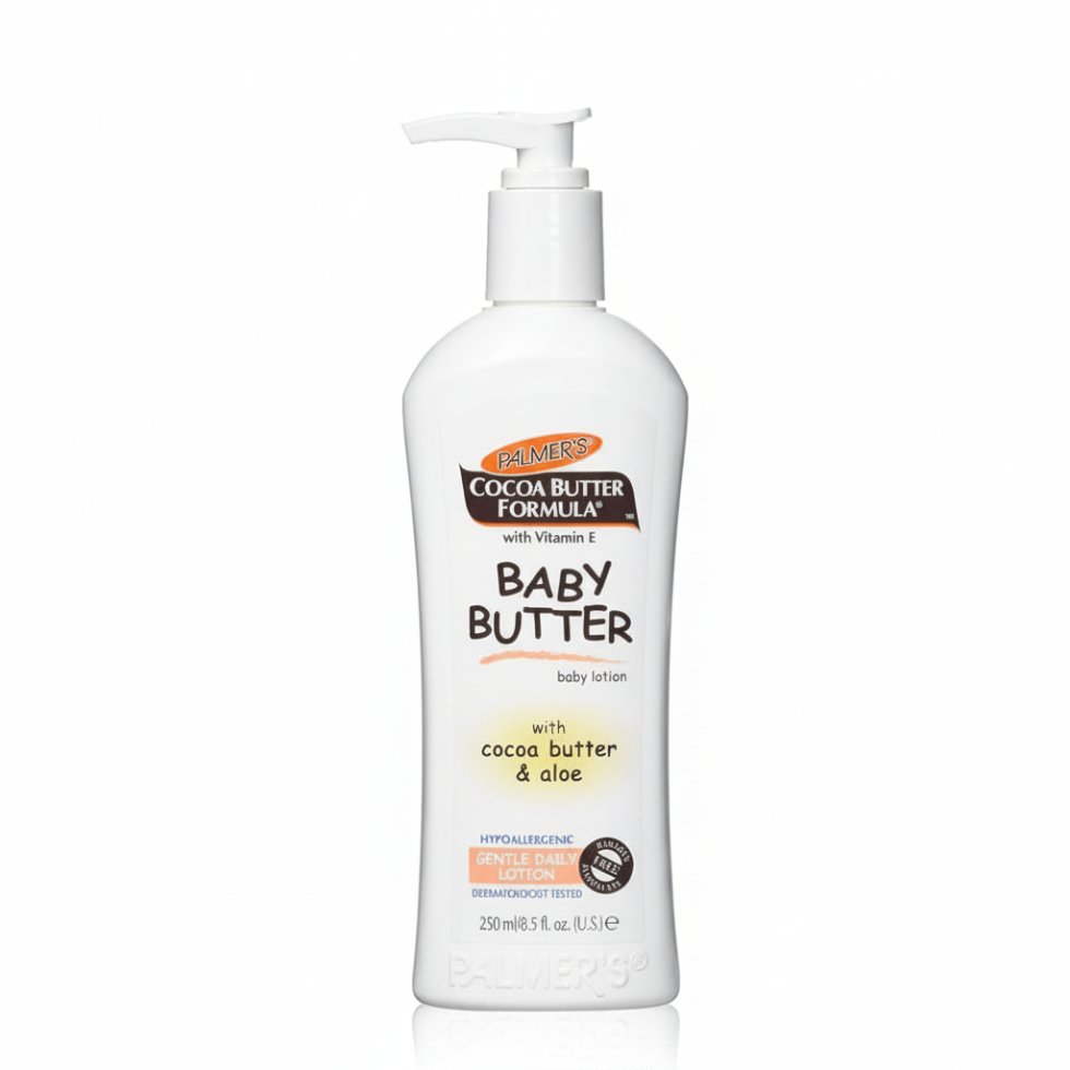 palmers cocoa butter baby butter 250ml moisturize soothe protect delicate baby skin soft smooth gentle care