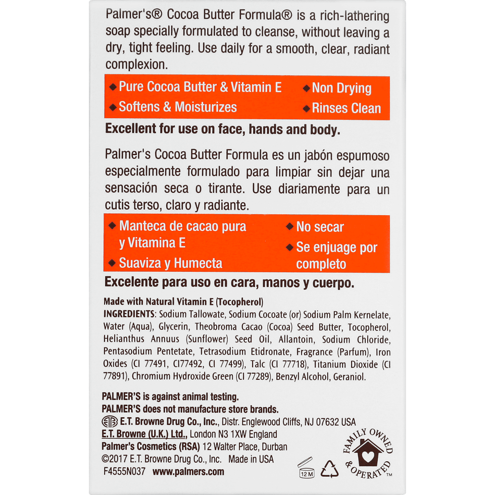 palmers cocoa butter cream bar soap 133g moisturizing gentle daily cleanser soft smooth skin care
