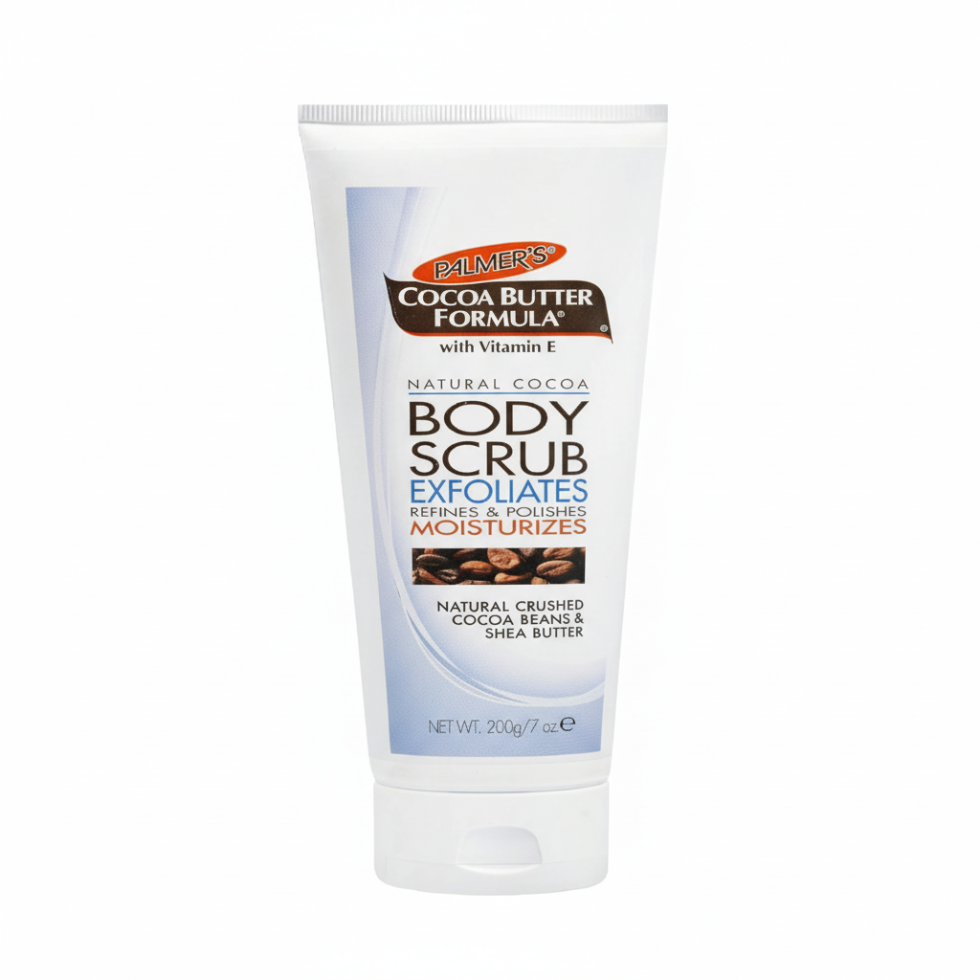 palmers cocoa butter body scrub 200g exfoliating moisturizing skin polish removes dead skin smooth soft radiant glowing skin care
