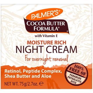 palmers cocoa butter moisture rich night cream 75g retinol renewal deep hydration overnight skin care