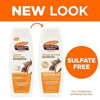 palmers cocoa butter shampoo 400ml sulfate free silicone free length retention hydrating hair