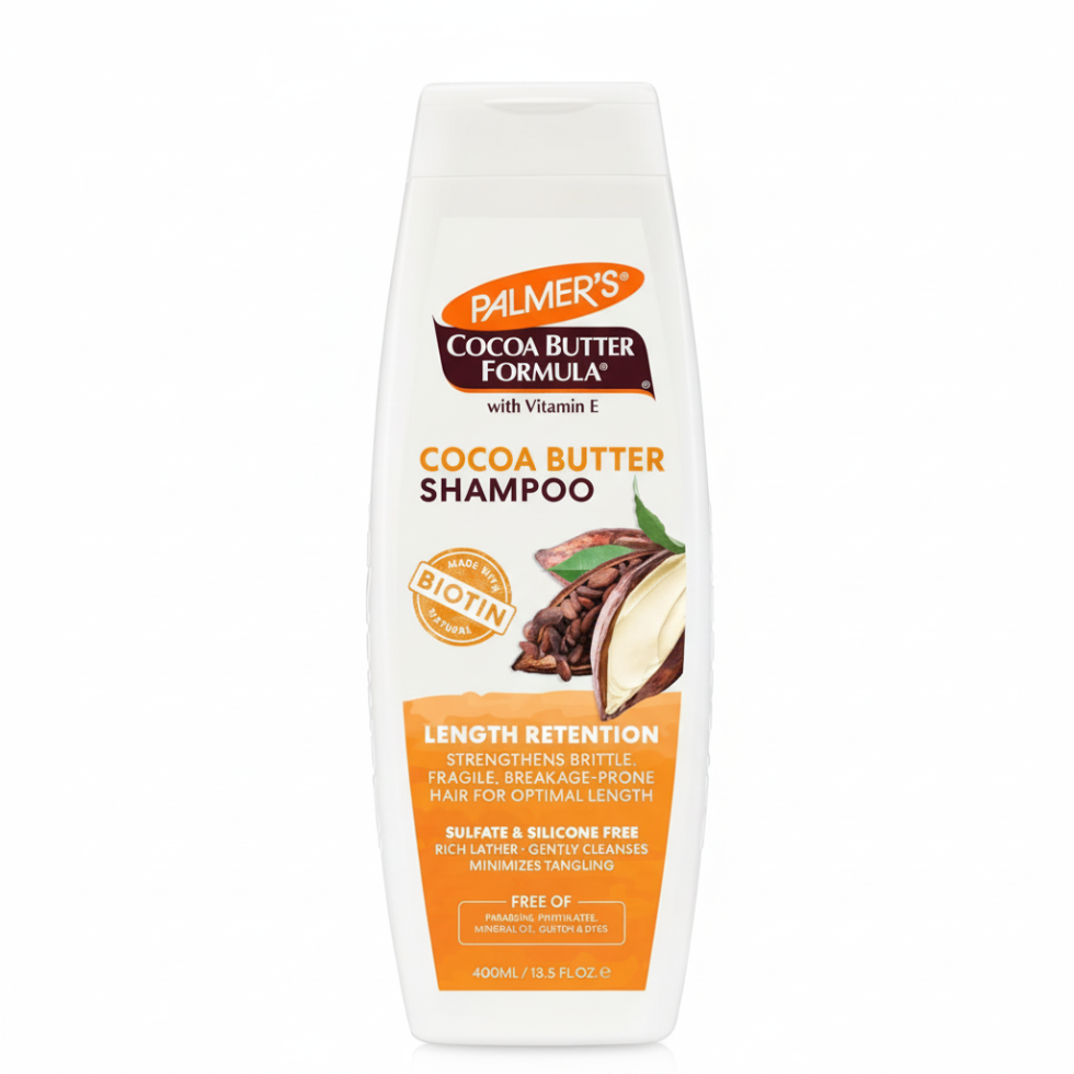 palmers cocoa butter shampoo 400ml sulfate free silicone free length retention hydrating hair