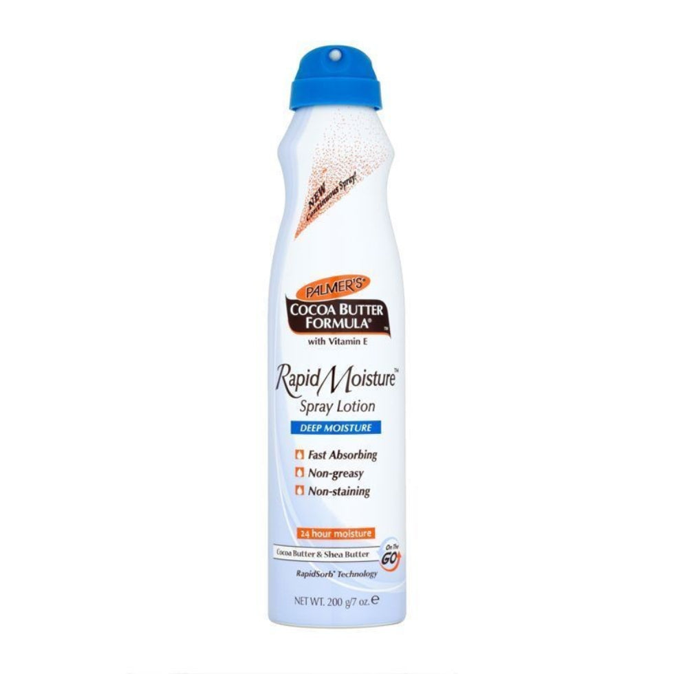 palmers cocoa butter spray lotion 200g deep moisture fast absorbing lightweight smooth skin care
