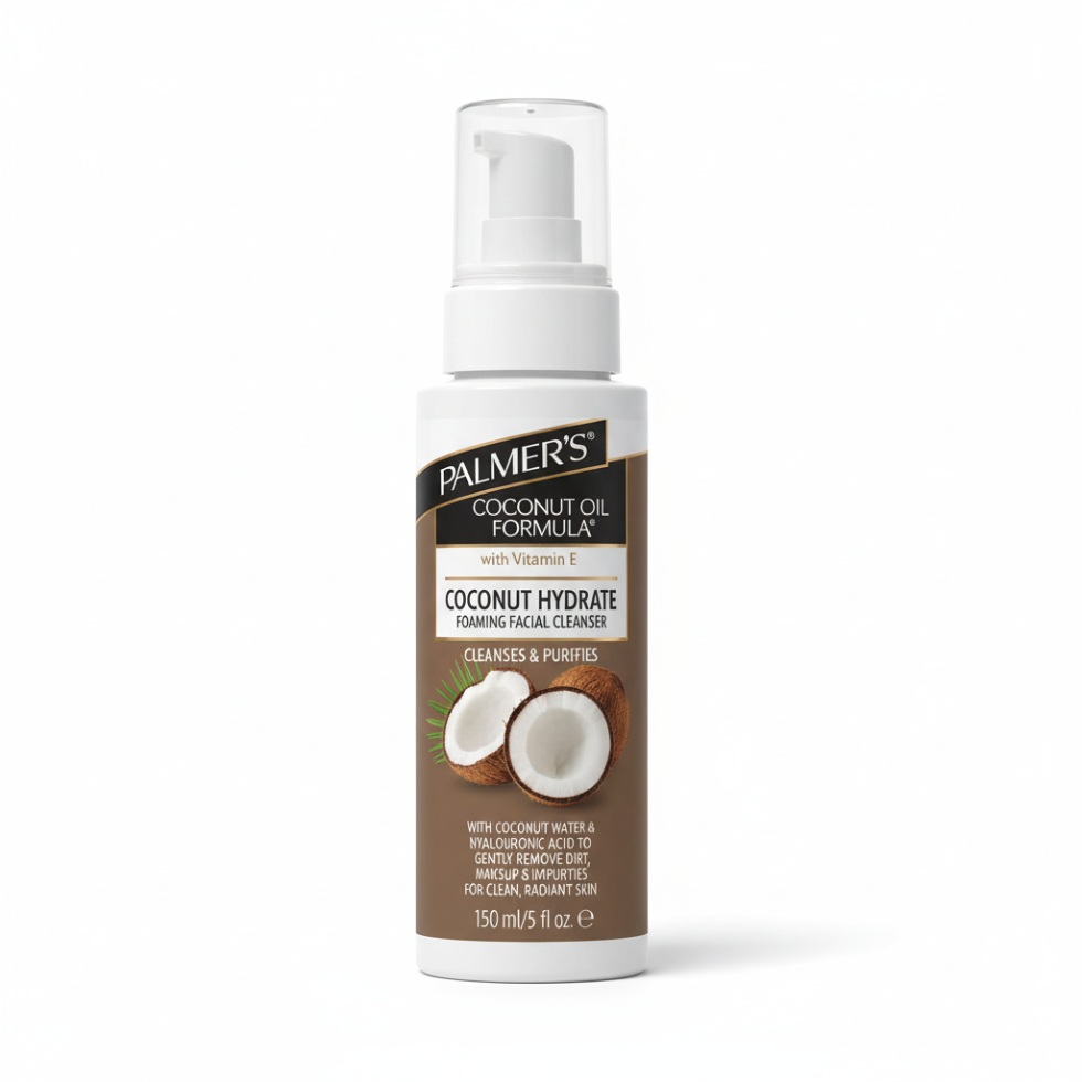 palmers coconut hydrate foaming facial cleanser 150ml deep hydration gentle face wash soft smooth skin