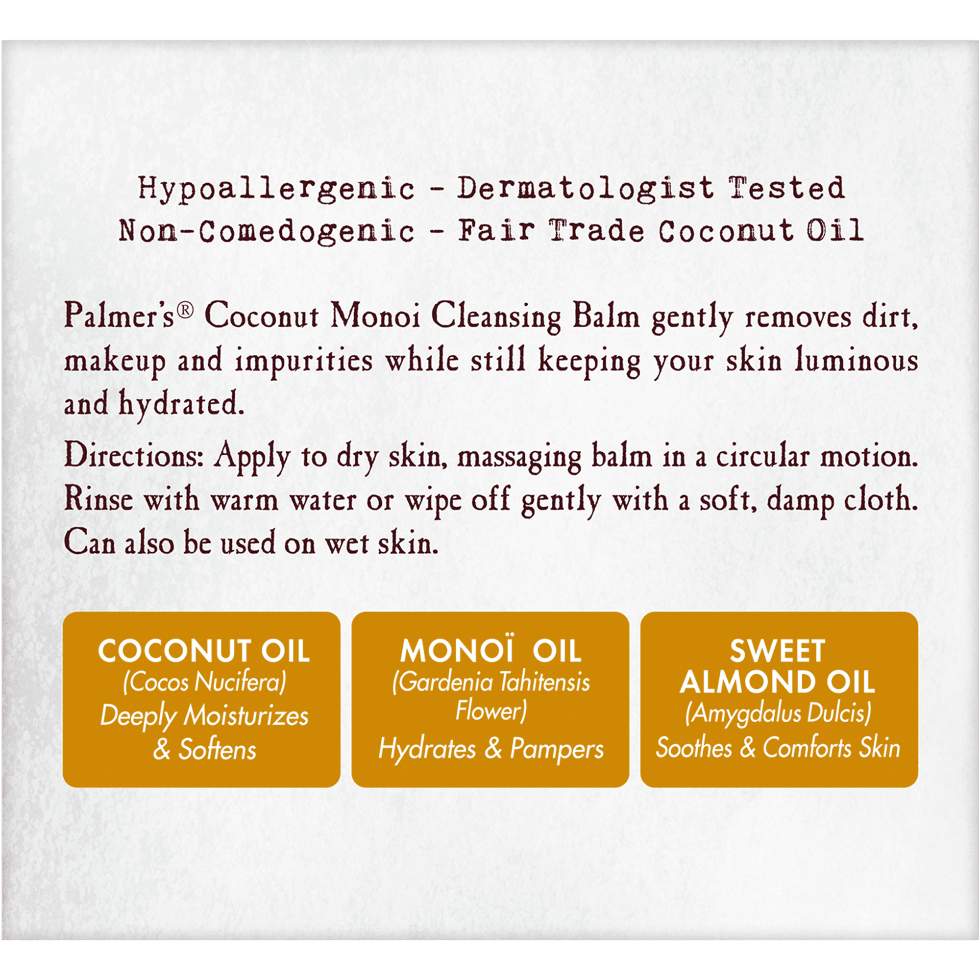 palmers coconut monoi cleansing balm 2.25oz makeup removing face cleanser gentle hydrating skin care