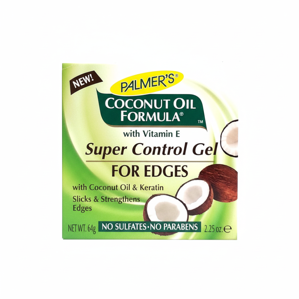 palmers coconut oil super control gel for edges 64g strong hold sleek moisture non flaking hair styling gel