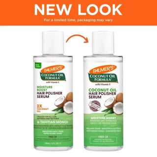 palmers coconut oil hair polisher serum 178g shine frizz control smooth soft glossy manageable hair