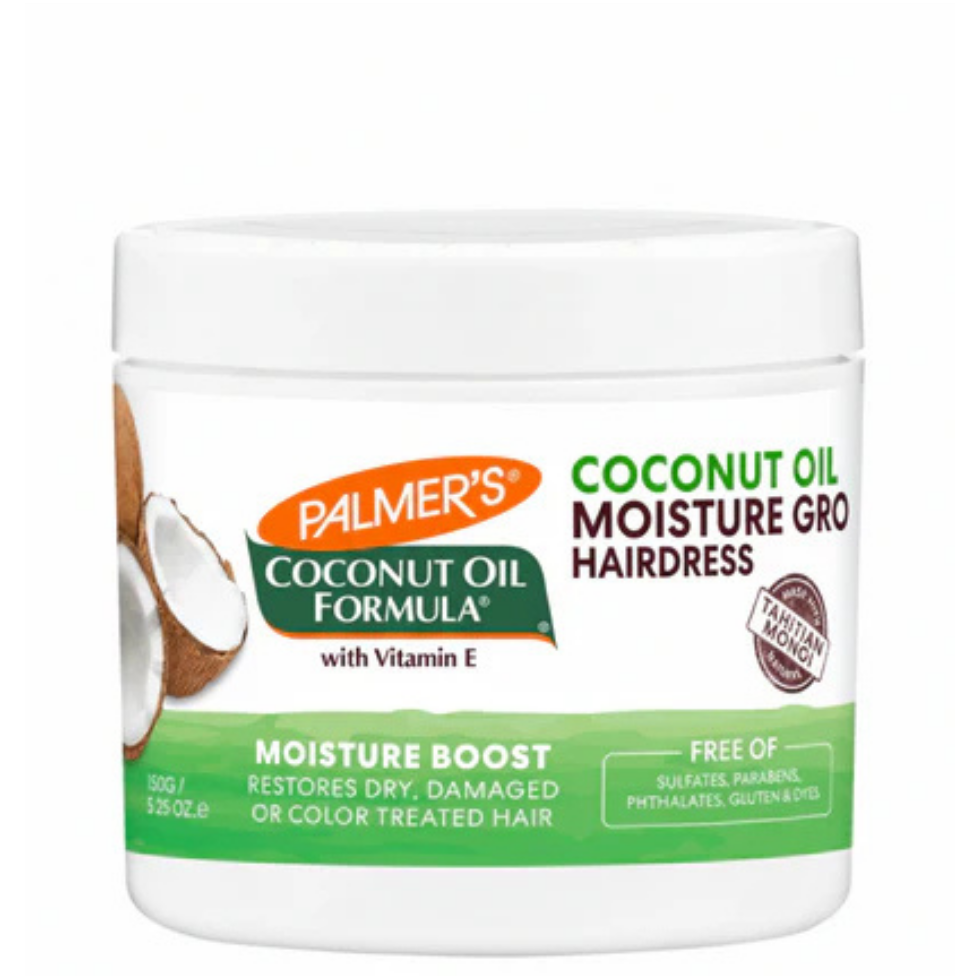 palmers coconut oil hairdress moisture gro 150g dry damaged colour treated hair moisture boost smooth shiny healthy hair care