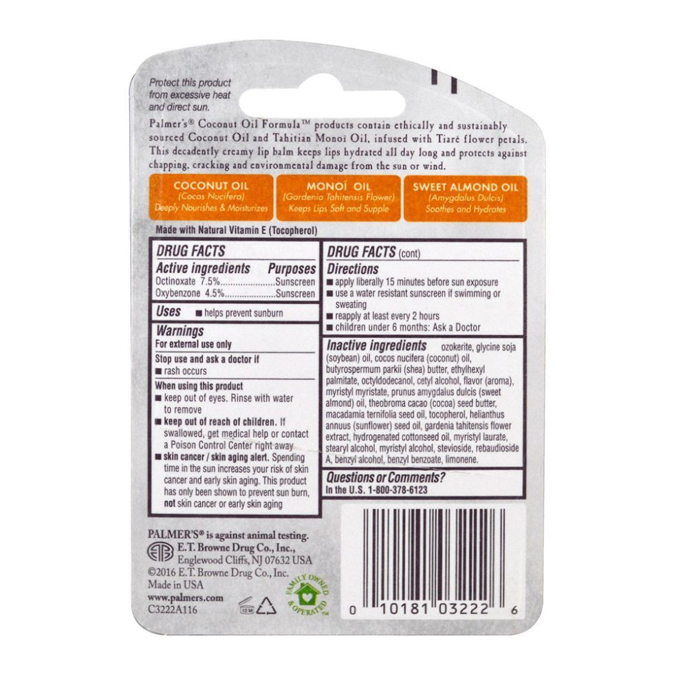 palmers coconut oil lip balm for deep moisture soft smooth hydrated lips