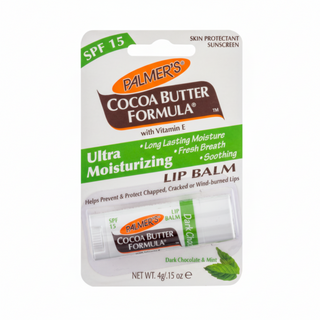 palmers dark chocolate mint lip balm spf15 cocoa butter vitamin e for soft protected lips